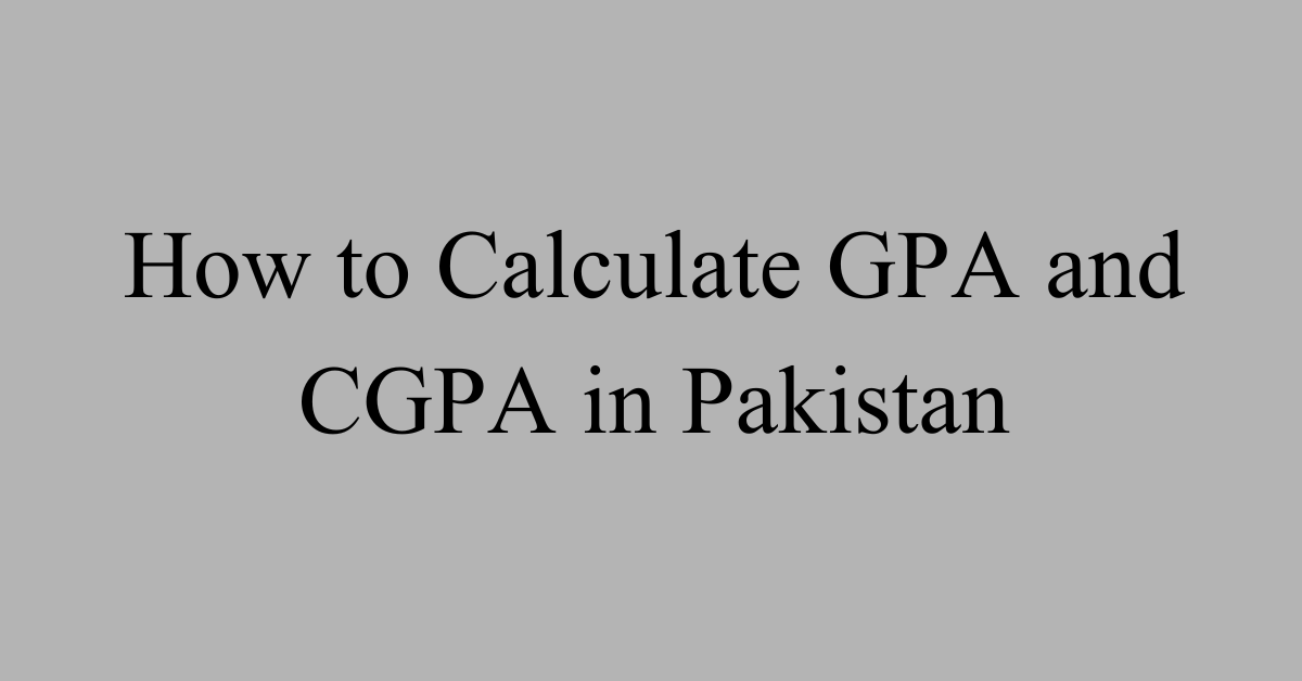 How To Calculate Gpa From Marks